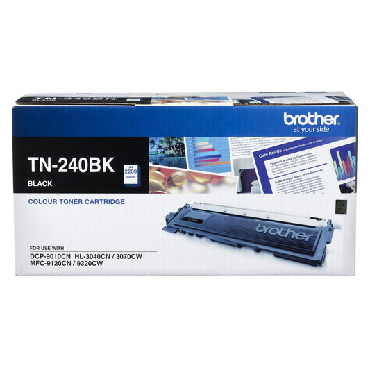 Brother TN-240BK COLOUR LASER TONER-BLACK TONER CARTRIDGE TO SUIT HL-3040CN/3045CN/3070CW/3075CW, DCP-9010CN, MFC-9120CN/9125CN/9320CW/9325CW-2,200 PG