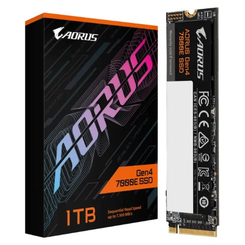 GIGABYTE AORUS Gen4 7000E 1TB NVMe SSD â PCIe 4.0 x4 M.2 2280 Internal SSD, Up to 7100 MB/s Read & 6100 MB/s Write, High-Performance Storage