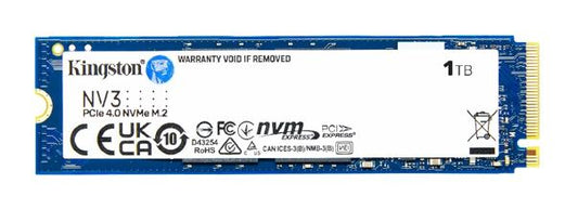 Kingston SNV3S NV3 1TB PCle 4.0x4 NVMe M.2 2280 SSD 6000/4000MB/s 3D HAND compaitible Notebook and SFF 5Y Limited