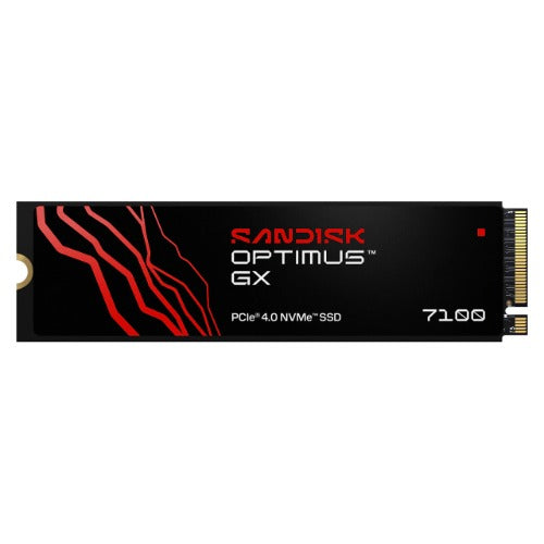 SANDISK Optimusâ¢ GX 7100 PCIeÂ® 4.0 NVMeâ¢ SSD, 2TB, Read 7,250MB/s Write 6,900MB/s, 5 Yr Warranty