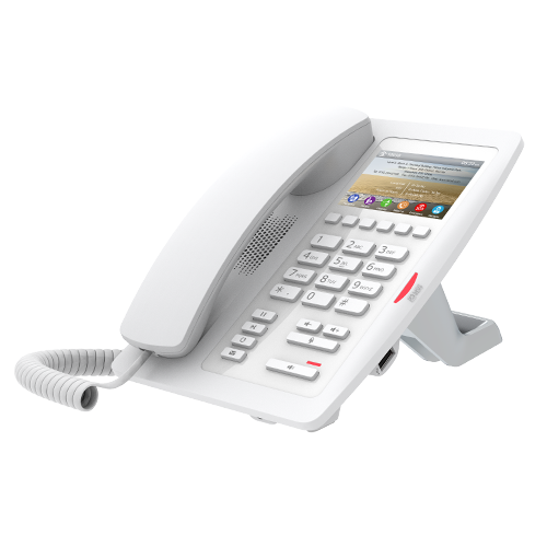 Fanvil H5 Hotel / Office Enterprise IP Phone - 3.5' Colour Screen, 1 Line, 6 x Programmable Buttons, Dual 10/100 NIC, POE, 2 Years Warranty- White