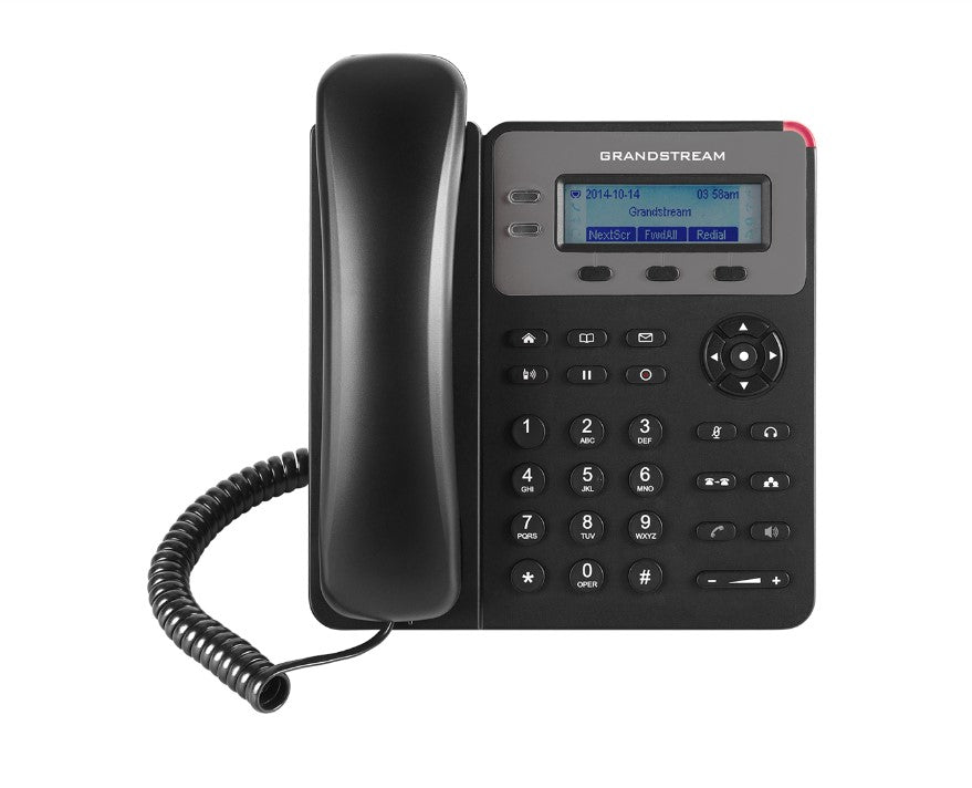 Grandstream GXP1610P 1 Line IP Phone, 1 SIP Account, PoE, no PSU, 2 Call Appearances, 3-Way Voice Conferencing, 132x48 2.95ââ LCD screen