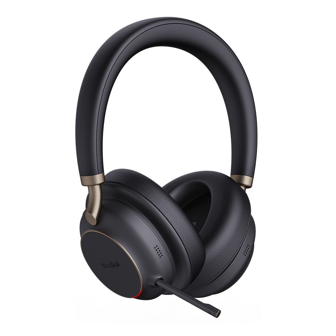 Yealink BH76 Plus with Charging Stand UC Black USB-C/A Bluetooth Stereo Headset, 5Mic Beamforming Noise Cancellation Talk time up to 35h