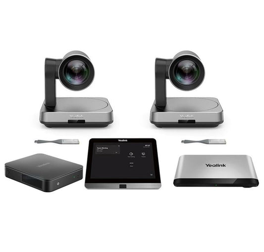 Yealink MVC940 Windows based MTR, MCore Pro, AVHub, 8' Touch Screen, 2x UVC84 12x Optical Zoom Camera, 2x WPP20, No Audio Devices Included