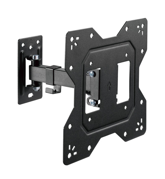 BrateckEconomical Full-Motion TV Wall Mount For 23'-43' Fit Curved TV up to 30KG, VESA 100x100,100x200,200x100,200x200 Fine Texture Black (LS)
