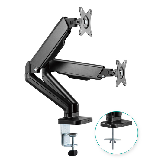 mbeatÂ® activiva ErgoLife Dual Monitor Screen Steel Gas Spring Monitor Arm Built-in Spring Tension Cable Management Net Weight	4kg (LS)