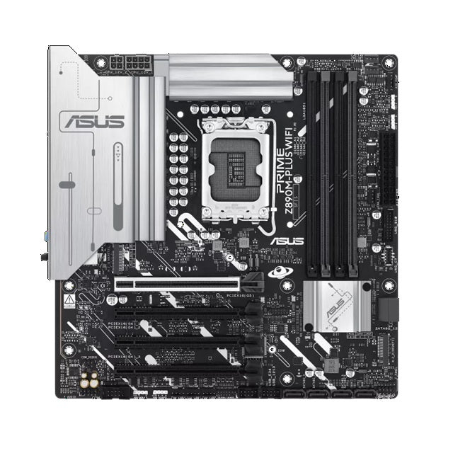 ASUS PRIME Z890M-PLUS WIFI-CSM LGA1851 mATX Motherboard, DDR5 256GB, PCIe 5.0, 3ÃM.2, 2.5GbE, Wi-Fi 7, USB 20Gbps Type-C