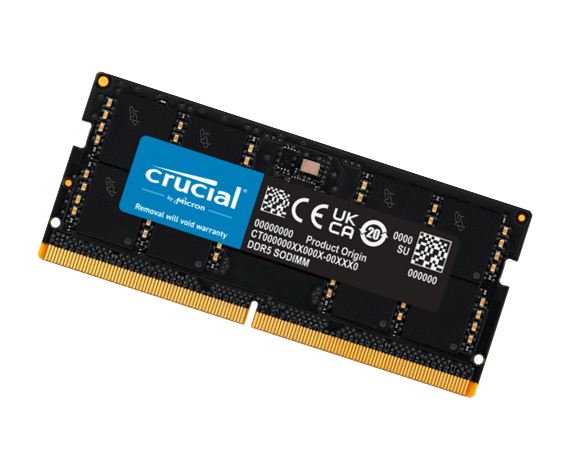 Crucial 64GB (1x64GB) DDR5 SODIMM 5600MHz CL46 Notebook Laptop Memory