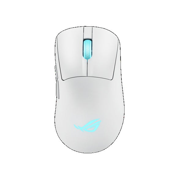ASUS ROG Keris II Origin Gaming Mouse Moonlight White, ROG Micro Switch II, USB/Bluetooth/RF 2.4GHz, 8000â¯Hz, AURA Sync, 2â¯m paracord