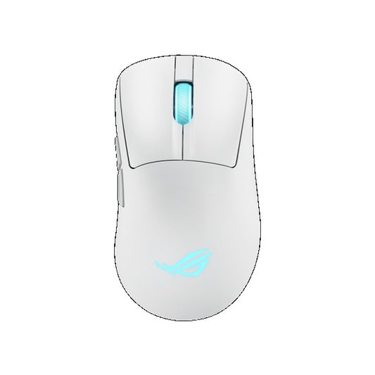 ASUS ROG Keris II Origin Gaming Mouse Moonlight White, ROG Micro Switch II, USB/Bluetooth/RF 2.4GHz, 8000â¯Hz, AURA Sync, 2â¯m paracord