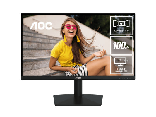 AOC 21.45'100Hz 1920 Ã 1080 (FHD) VGA Ã 1 HDMI 1.4 Ã 1 AdaptiveSync 3-Sided Frameless Low Blue Mode, Office, POS, Business, Uni, Home Monitor