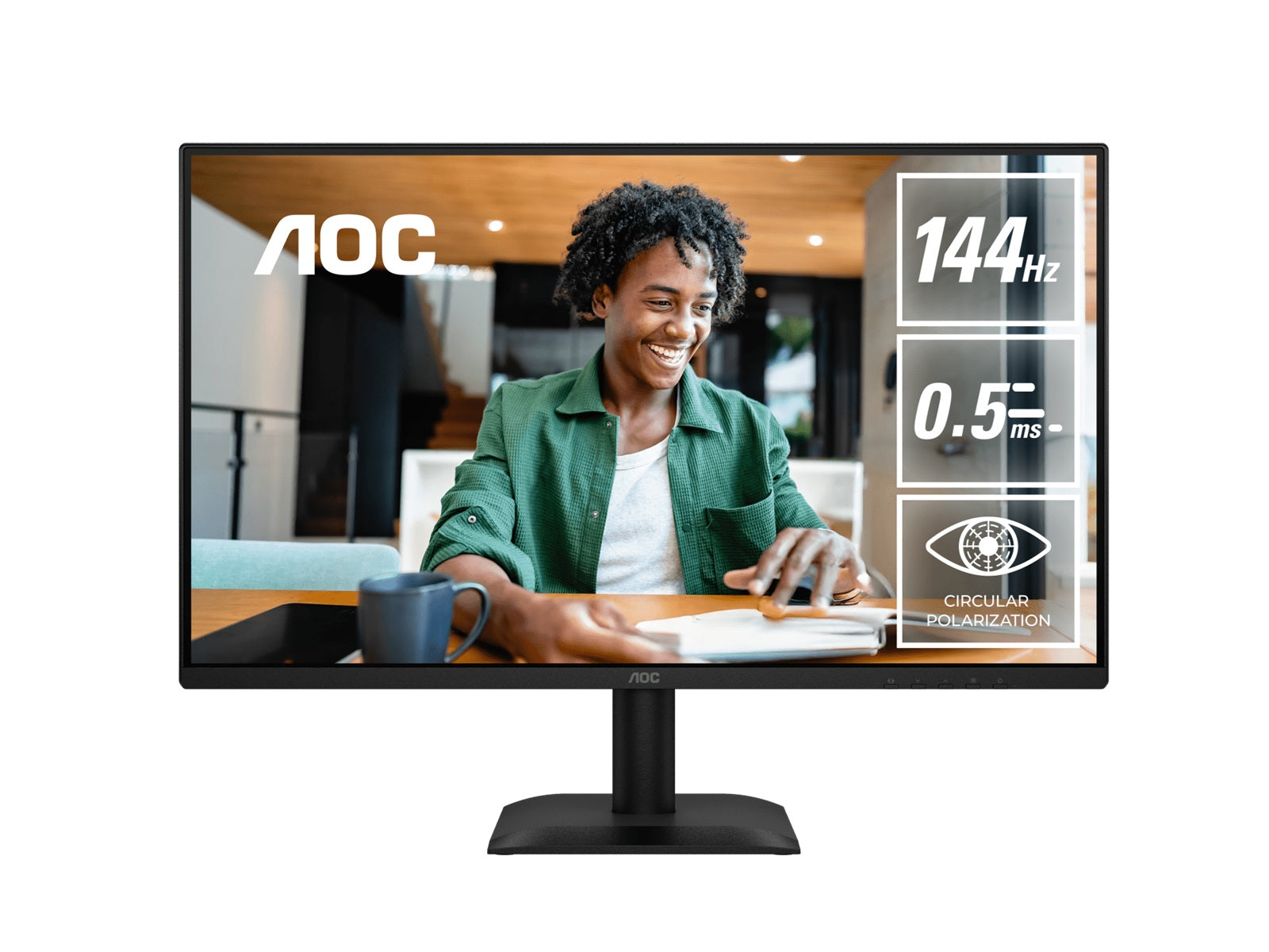 AOC 27E40L,27' IPS,FHD 1920x1080@144Hz,4ms/0.5ms,300cd/mÂ²,1500:1,HDMI+DP,178Â°,VESA100 (LS)