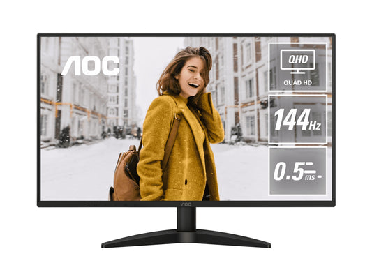 AOC Q27B36X,27' IPS,QHD 2560x1440@144Hz,0.5ms/4ms,300cd/mÂ²,1500:1,HDMI 2.0+DP 1.4,178Â°,VESA100