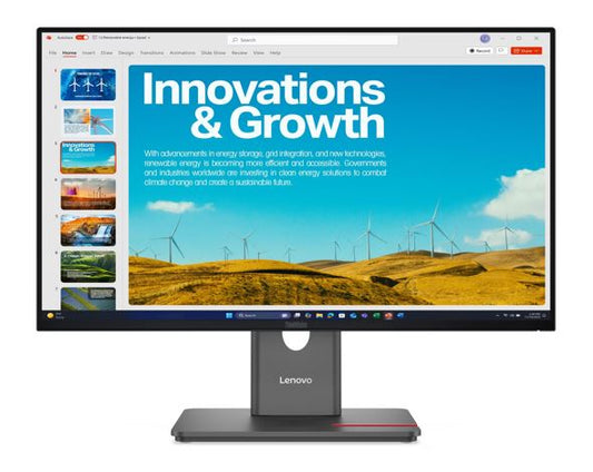 Lenovo ThinkVision P24qd-40 23.8' 24' 24' QHD IPS Monitor 2K 2560x1440 16:9 Height Adjustable Tilt Swivel Pivot HDMI USB-C DP1.4 4xUSB3.2 Hub LAN 3yr