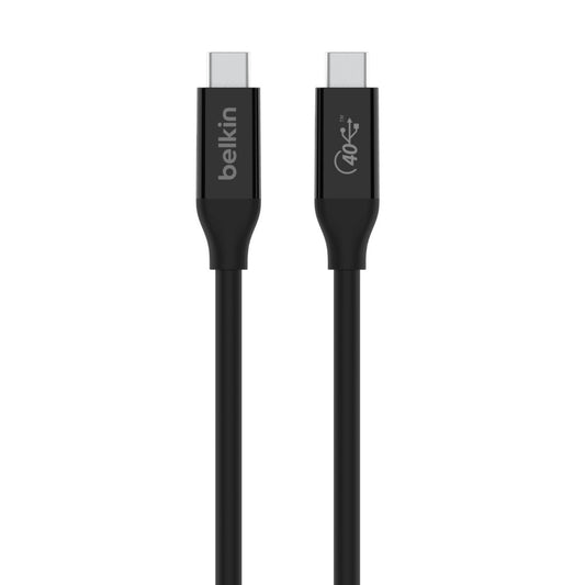 Belkin USB4 USB-C to USB-C Cable (0.8M/2.6ft) - (INZ001BT0.8MBK),100W PD,40Gbps,Thunderbolt 3,Samsung Galaxy,iPad,MacBook,Google,OPPO,Nokia,2YR