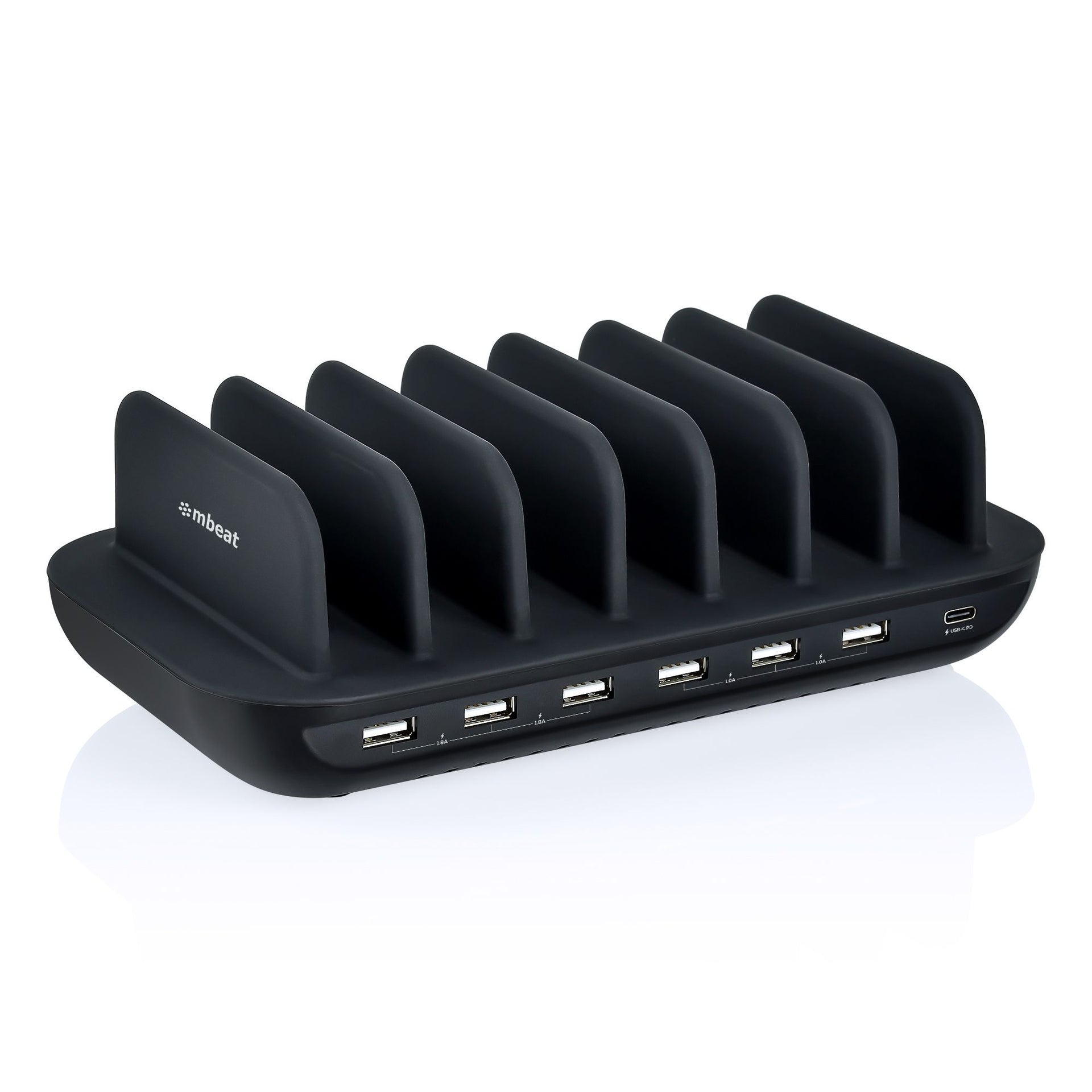 mbeatÂ® Gorilla Power 60W 7 Port USB-C & USB Charging Station 6Ã USB-A 1Ã USB-C PD Output Power: Total 60W Product Weight: 0.66kg
