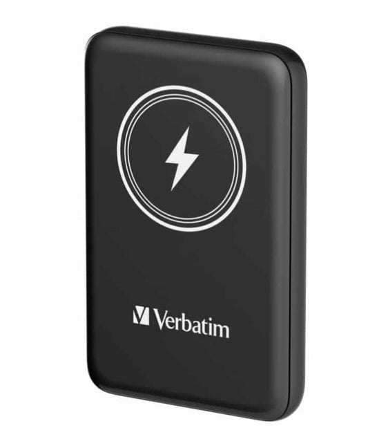 Verbatim Power Pack 10,000 mAh PD 3.0,  22.5w, embedded cables USB-C, Lightning Cables, USB-A Ports â Charge 4 devices at once, LED display Black