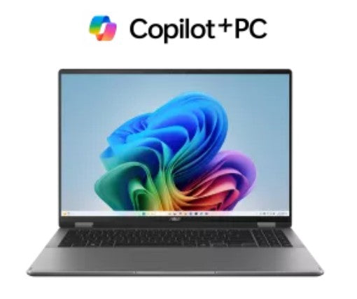 ASUS VivoBook 16 Flip 16' Notebook Intel Core Ultra 7 258V DDR5X 32GB 1TB SSD Grey Win 11 Pro Copilot+ PC 1Y Warranty