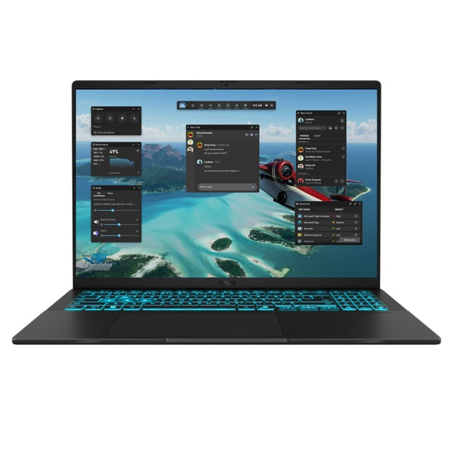 ASUS VivoBook V16 16' WUXGA Notebook, Intel Core 7 240H, DDR5 16GB, 1TB, RTX 5050 8GB GDDR7, Black, Win 11 Pro, 1.95kg, 1YW