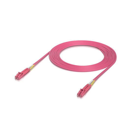 Ubiquiti OM4 Duplex LC UPC Fiber Patch Cable, Indoor OM4 multi-mode fiber patch cable with duplex LC UPC connectors.