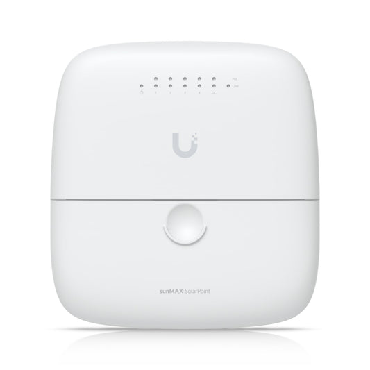 Ubiquiti sunMAX SolarPoint, SM-SP-40, Remotely Managed MPPT 24V 7A Solar Site Charging Appliance, Integrated Four-port, 24V PoE 10/100 Mbps, 2Yr Warr
