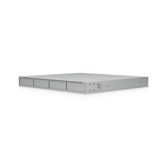Ubiquiti UNAS Pro 4, 1U Rack-Mount NAS(4) 2.5/3.5'HDD Bays(2) M.2NVMe SSD, Fast Access, Low Latency, High-Availability 10Gbps,Large Storage