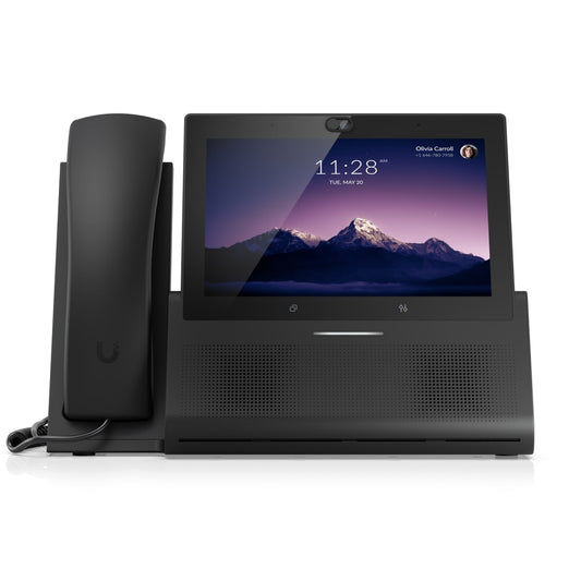 * EOL *  Ubiquiti UniFi Talk Phone Touch Max, Black, Premium Desktop Smartphone,7 Touch Display,PoE+ In,Bluetooth,5V, 3A USB type C