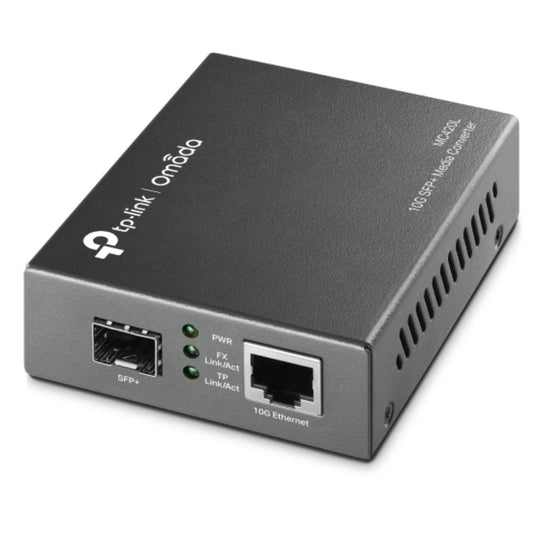 TP-Link MC420L Omada 10G Multi-Gigabit SFP Media Converter, 1Ã 1G/2.5G/5G/10Gbps Auto-Negotiation RJ45 ports supporting Auto-MDI/MDIX