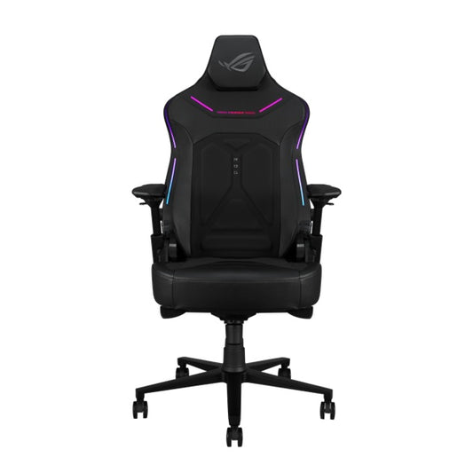 ASUS ROG Courser Gaming Chair - Black, Aura RGB, Dynamic Recline, 4D Armrests, Adjustable Lumbar Support, 90Â°â155Â° Recline, Magnetic Headrest