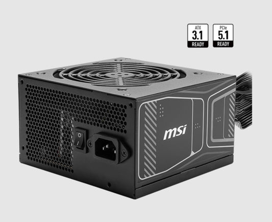 MSI MAG A850GN PCIE5 850W Up to 90% (80 Plus Gold) ATX Power Supply Unit, PFC, 100~240 VAC, 850W, 47-63Hz, PCI-E, SATA(LS)