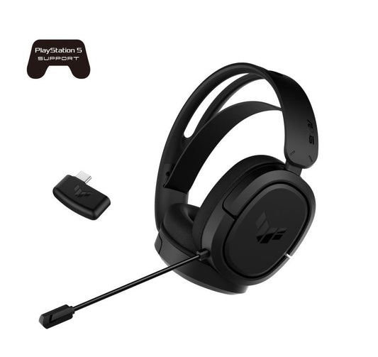 ASUS TUF Gaming H1 Wireless Headset, 40mm drivers, 60Î©, 20Hzâ20kHz, 2.4GHz, USB-C/USB-A, AI mic, 15h battery