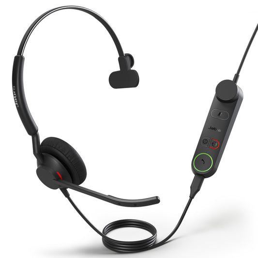 Jabra Engage 50 II Mono UC Corded USB-C/A Headset, Best Headset for Clear Customer Calls Ultra-Lightweight Hearing Protection Smartringer Busylight