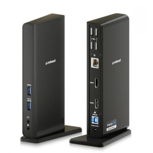 mbeatÂ® USB-C/A Dual HDMI DisplayLink Docking Station Dual Full HD 1080p @60Hz 2 Ã HDMI 1.3 1 Ã USB-B 3.0 2 Ã USB-A 3.1 Gen 1 4 Ã USB-A 2.0