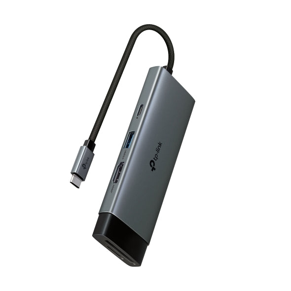 TP-Link UH7021C USB Type-C 7-in-1 Hub,  4K@60Hz HDMI, SD & microSD UHS-I, 100W Power Delivery, 3Ã USB-A Data Ports.