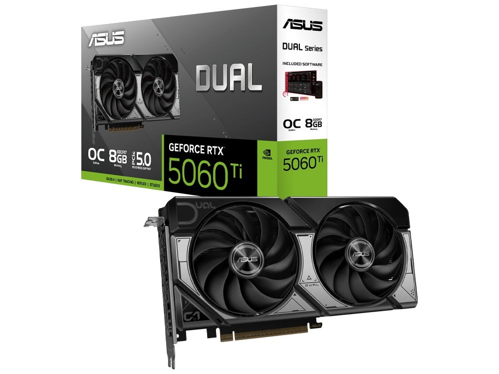ASUS nVidia GeForce PRIME RTXâ¢ 5060 Ti 8GB GDDR7 OC Edition, 4608CUDA ,2647MHz, 8GBGDDR7, 28Gbps, 128bit, PCIe5.0, 7680x4320, HDMI2.1b, DP2.1b