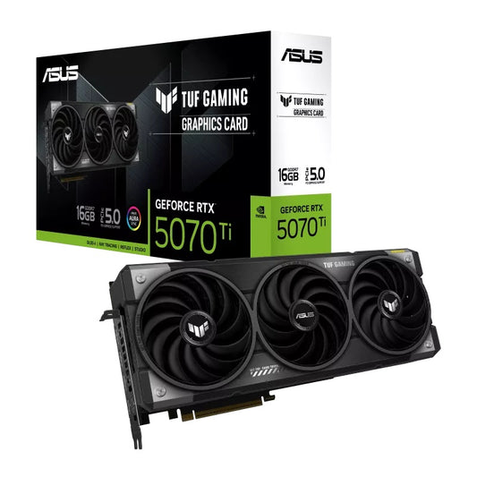 ASUS nVidia GeForce TUF RTXâ¢ 5070 Ti 16 GB Gaming, GDDR7, 256-bit, PCIe 5.0, 2482MHz, 8960 CUDA, 3.125-Slot