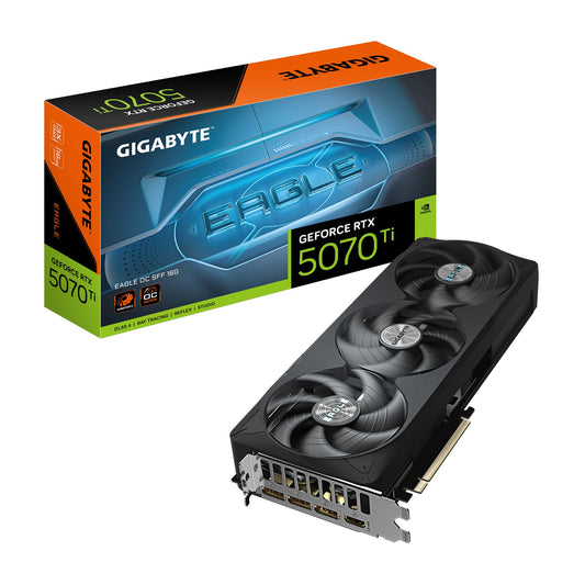 Gigabyte GeForce RTXâ¢ 5070 Ti EAGLE OC SFF 16G, 2542 MHz, CUDA 8960, 28 Gbps, GDDR7, 256 bit, PCI-E 5.0, PSU 750W, DisplayPort 2.1b x3 HDMI 2.1b x1
