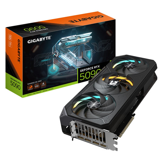 Gigabyte GeForce RTXâ¢ 5090 GAMING OC 32G, 2550 MHz, CUDA 21760, 28 Gbps, GDDR7, 512 bit, PCI-E 5.0, PSU 1000W, DisplayPort 2.1b *3 HDMI 2.1b *1