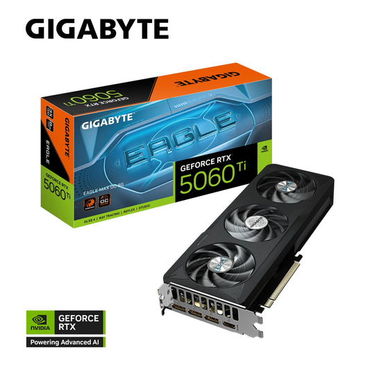 (LS) Gigabyte GeForce RTXâ¢ 5060 Ti EAGLE MAX OC 8G, 2617 MHz, CUDA 4608, 28 Gbps, GDDR7,128 bit, PCI-E 5.0, PSU 650W, DisplayPort 2.1b *3 HDMI 2.1b *1