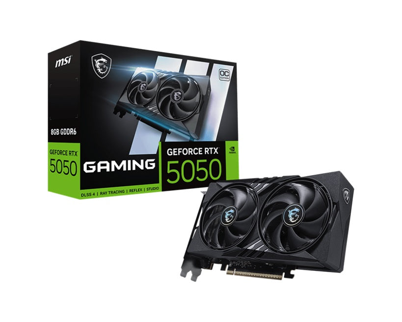 MSI nVidia GeForce RTX 5050 8G GAMING OC, Boost: 22632 MHz, CUDA 2560 Units, 8GB GDDR6, HDMIâ¢ x 1 (embargo)