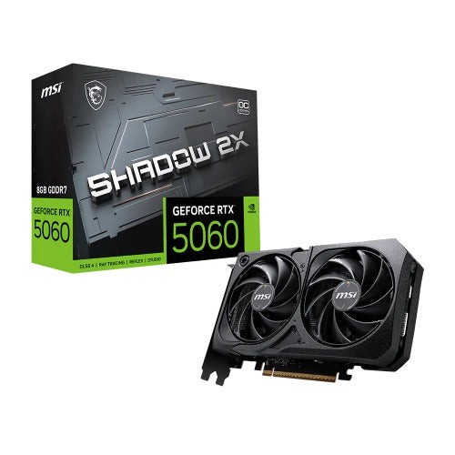 MSI nVidia GeForce RTX 5060 8G SHADOW 2X OC, PCI ExpressÂ® Gen 5 x16, Boost: 2527 MHz, CUDA 3840 Units, 8GB GDDR7, . HDMIâ¢ x 1