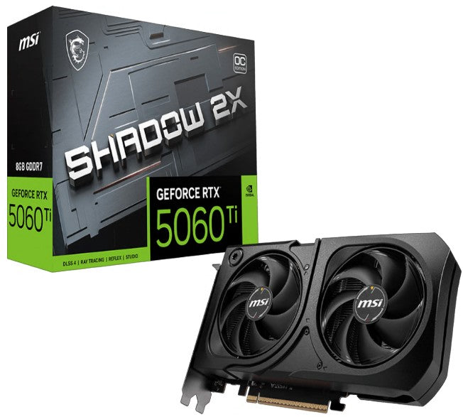 MSI nVidia GeForce RTX 5060 Ti 8G SHADOW 2X OC PLUS, Boost: 2482 MHz, CUDA 8960 Units, 8GB GDDR7, HDMIâ¢ x 1 (embargo)