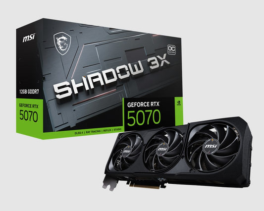 MSI nVidia GeForce RTXâ¢ 5070 12G SHADOW 3X OC, PCI ExpressÂ® Gen 5, Boost: 2542 MHz, CUDA 6144 Units, 12GB GDDR7, HDMIâ¢ x 1